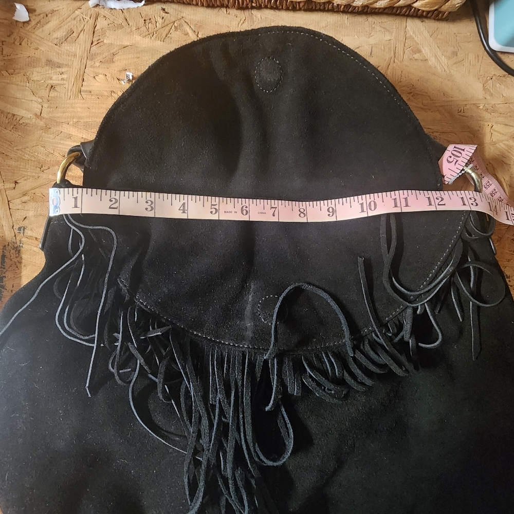 CZ‎ Falconer Womens Blk Suede Leather Hobo Bag - Picture 8 of 11